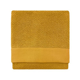 furn. Textured Hand Towel, Cotton, Ochre,50 x 90cm