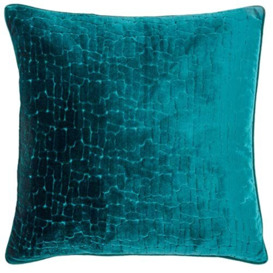 Paoletti Bloomsbury Cushion Cover, Teal, 50 x 50cm