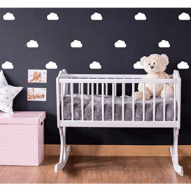 QuoteMyWall 45 Mini Clouds Removable Wall Stickers Decals for Nursery Rooms Children's Bedrooms Boys Girls Wall Art Mural Wallpaper Art