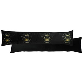 Evans Lichfield Gold Bee Draft Excluder Cover, Black