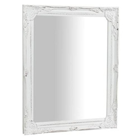 Biscottini Vintage wall mirror 49x38,5x6 Made in Italy - Shabby antique white mirror - Wall mirror - Wall mirror
