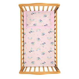 Hermet Crib Sheet Set, Cotton, Pink, Singola Piccola