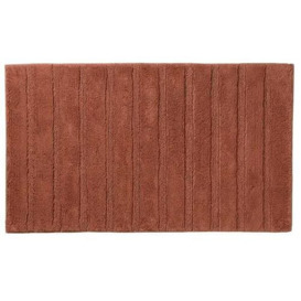 kela Megan Bath Mat 65 cm x 55 cm 100% Cotton Terracotta Non-Slip Washable up to 30 °C Suitable for Underfloor Heating 23588