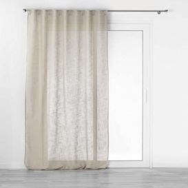 "Douceur d'Intérieur Haltona Concealed Tab Top Curtains - Hazelnut Linen Look Woven 55"" x 94"""