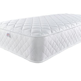 Aspire Beds Comfort Plus Aspire-Cool Touch Foam Free Bonnell Sprung Value Spring Essentials Mattress, White Border, 5ft King Size Mattress (150cm x 200cm)