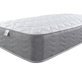 Aspire Beds Comfort Premium Aspire-Cool Touch Memory Foam & Eco Foam Sleep Layer System Bonnell Sprung Essentials Spring Hybrid Mattress, Grey Border, Small Single, (2ft6 x 6ft3, 75cm x 190cm)
