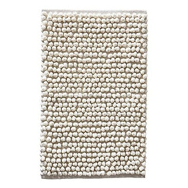 JOTEX Hills Popcorn Bath Mat, Cotton and Polyester Mix - White, 80 x 150 cm