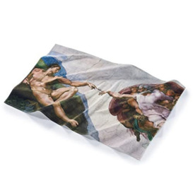 Musearta BT-BM-TA-V424210 Unisex Beach Towel with The Creation of Adam by Artist Michelangelo Buonarroti Made of Cotton 90 x 150 cm