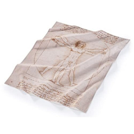 Musearta BT-LV-VM-V424308 Unisex Beach Towel with The Vitruvian Man by Artist Leonardo da Vinci Made of Cotton 144 x 180 cm