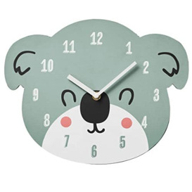 AMARE Koala Children's Wall Clock 31 x 2 cm in Turquoise
