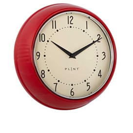 Plint Wall Clock, Red, L