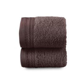 Top Towel - Set of 2 Bidet Towels - Bath Towels - Small Towels - 100% Combed Cotton - 600 g/m2 - Measure 30 x 50 cm - Brown
