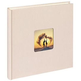 walther design Fun FA-205-W Photo Album with Cover Cut-Out, 26 x 25 cm, Chamois