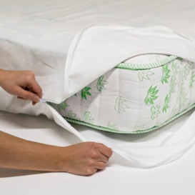 Allergosystem 100% Cotton Anti-Dust Mite Mattress Protector 80 x 190 x 20 cm + Pillow Case 50 x 80 cm