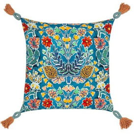 Wylder Adeline Square Cushion Cover,Multicolour/Coral,50 x 50cm