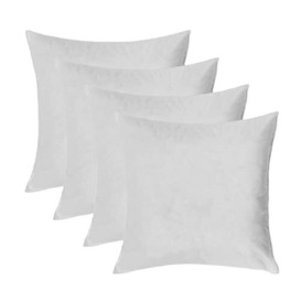 Brentfords Soft Cushion Fillers, Pillows Pack of 2, Polyester Hollowfibre Cushion Inners, White, 55 x 55cm