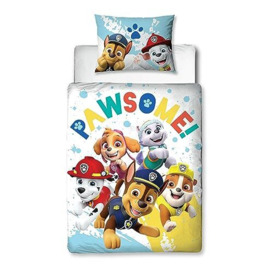 Character World Paw Patrol Official Toddler Cot Bed Duvet Cover - Splodge Design Reversible 2 Sided Junior Bedding Including Matching Pillow Case Brands