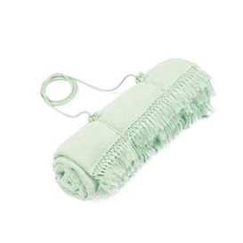 Sienna Tassel Beach Towel Lightweight Holiday Travel Bag Towel, Microfibre Gym, Swimming, Quick Dry Compact Roll Up Size and Easy Carry, Sage, 71x152cm