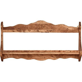 Biscottini Plate Wood 84.5x11x43.5 cm Kitchen Natural Finish - Wall Shelf Made in Italy, Brown, 84,5x11x43,5 cm