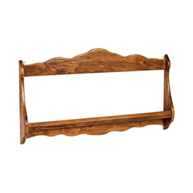 Biscottini Plate Wood 84.5x11x43.5 cm Kitchen Natural Finish - Wall Shelf Made in Italy, Brown, 84,5x11x43,5 cm