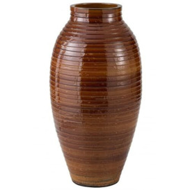 J-Line by Jolipa J-Line Ethnic Ceramic Vase Brown Large, L