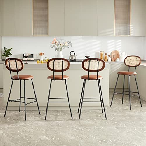 Farini Bar Stools High Chair Bar Stools Set of 4, Modern
