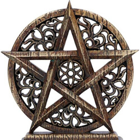 Nemesis Now Dawn Pentagram 15cm, Resin, Pentagram Ornament, Bronze, Wiccan Symbol, Cast in the Finest Resin, Hand-Painted, Wiccan Giftware