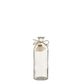 Transparent Glass Bottle Vase 7x7x20cm