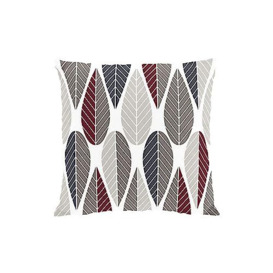 Arvidssons Textil Blader Beige/Wine Red Cushion Cover 47 x 47 cm