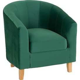 Seconique Tempo Tub Chair in Emerald Green Velvet