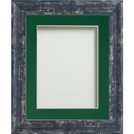 Frame Company Lynton Coal Photo Frame with Bottle Green Mount, 7x5 for 6x4 inch, fitted with perspex