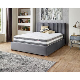 Aspire Beds 22cm Double Sided Duo Breathe Airflow Pocket+ Breathable 3D Air Mesh 1000 Pocket Spring Mattress, Small Single (2ft6 x 6ft3), Grey Border