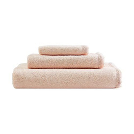 laura ashley, Soft Cotton Bathroom Decor, Highly Absorbent & Medium Weight Bath Towels Set, 3 Piece, Juliette Pink