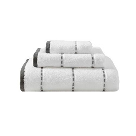 Tommy Bahama, Soft Cotton Bathroom Decor, Highly Absorbent & Medium Weight Bath Towels Set, 3 Piece, Ridley Solid Grey