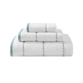 Tommy Bahama, Soft Cotton Bathroom Decor, Highly Absorbent & Medium Weight Bath Towels Set, 3 Piece, Ridley Solid Blue