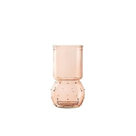 H&h Denia Recycled Glass Vase Pink 17 cm