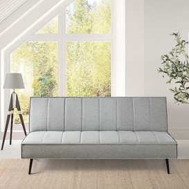 Zinus Quinn Clic Clac Sofa Bed - Sofa Bed 168x96x75 cm - 2-in-1 Folding Sofa Bed - Suitable for Guest Rooms and Small spaces - Light Grey