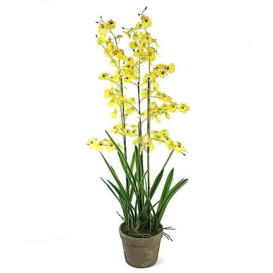 Leaf Design UK Realistic Artificial Orchid Flower Display in Pot