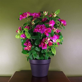 Leaf Artificial Rhododendron Flowering Plant Pink