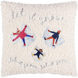 furn. Christmas Together Snow Angels Cushion Case,White,43 x 43 cm