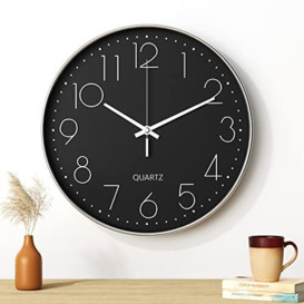 Newaner Wall Clocks, Silver, 30 cm