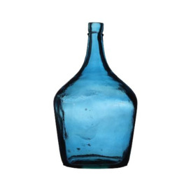 NATURAL LIVING Dame Jeanne Vase 2L Sapphire Recycled Glass Diameter 15.5 cm x Height 25 cm