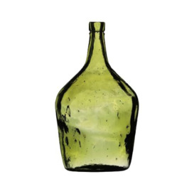 NATURAL LIVING Dame Jeanne Vase 2L Recycled Glass Emerald Diameter 15.5 cm x Height 25 cm