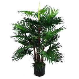 Leaf Large Artificial Tree, 90cm Fan Palm