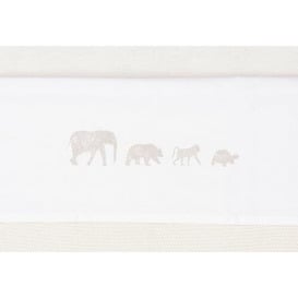 Jollein 008-511-67044 Baby Cot Sheet Animals Nougat (75 x 100 cm)