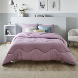 Night Lark - Coverless Duvet - 4.5 Tog - King - Linen Collection - Soft Touch Luxury Bedding - Machine Washable - Hypoallergenic - Lilac Bloom