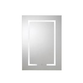 Croydex Carlton LED Bathroom Cabinet, Demister Mirror Cabinet with Shaver Socket & USB Port, Wireless Speakers, Dimmable LED Light Intensity, Easy to Install Hang 'n' Lock, 70 x 50 x 10.6cm