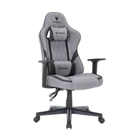Oversteel - SAPHIRE Professional Gaming Chair Waterproof Fabric, Height Adjustable, 135º Reclining Backrest, Gas Piston Class 3, Up to 120Kg, Color Light Gray/Black