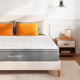 Sweetnight mattress 120x200 7-zone hardness: H4 spring core mattress medium-firm barrel pocket spring mattress Oeko-Tex certified with breathable cover Size: 120 x 200 cm