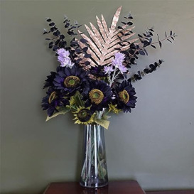 Leaf Design Artificial Flower Display with Vase